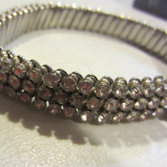 Vintage rhinestone expandable choker necklace - Picture 5 of 5
